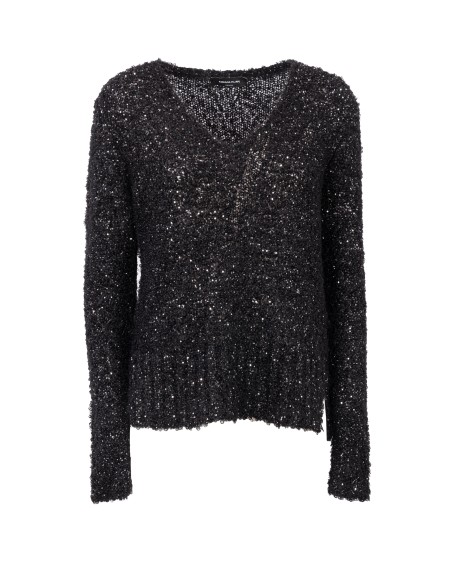 Shop FABIANA FILIPPI  Pull: Fabiana Filippi maglia in mohair bouclé.
Collo a V.
Mohair bouclé con paillettes.
Spacchi laterali. 
Slim fit.
Composizione: 57% mohair 30% poliammide 13% poliestere.
Fabbricato in Italia.. MAD213F065H638-VR4
